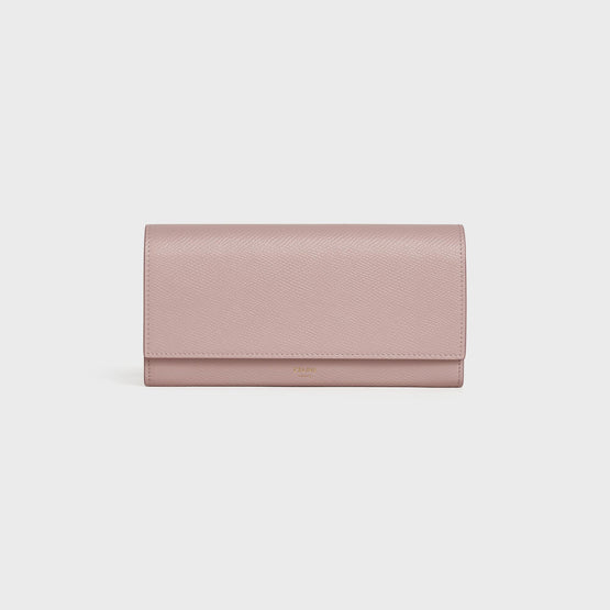 Women's Large Flap Wallet - Vintage Pink