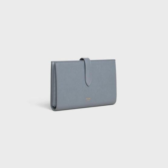 Women's Large Strap Wallet - Medium Grey