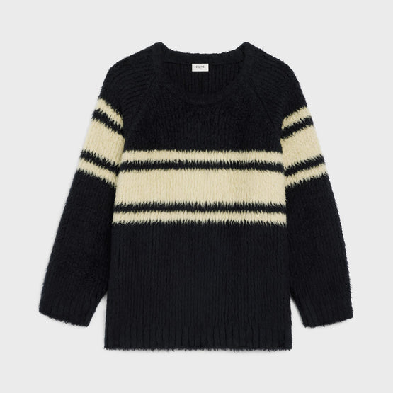 Men's Pull Col Rond Oversize Sweater - Black