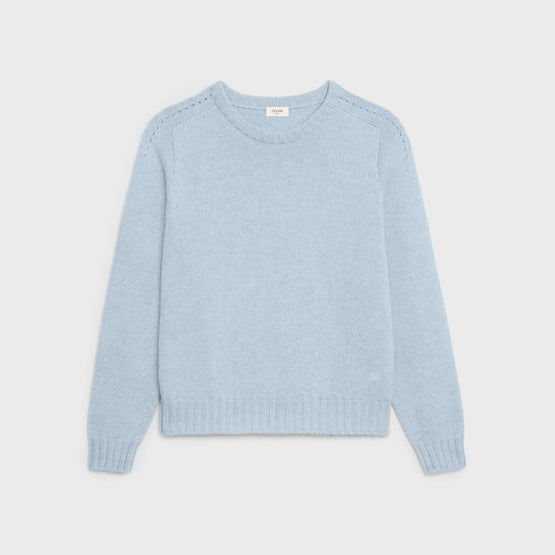 Women's Pull Boxy Col Rond Triomphe Sweater - Light Blue