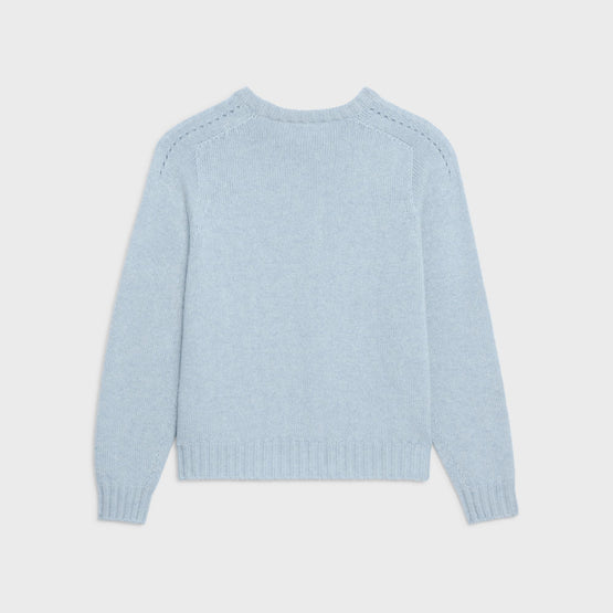 Women's Pull Boxy Col Rond Triomphe Sweater - Light Blue