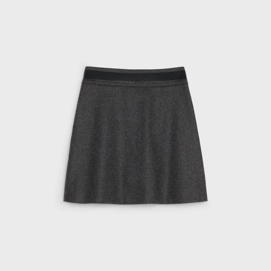 Women's Short Portefeuille Skirt - Anthracite