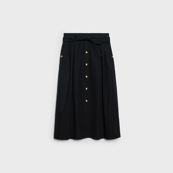 Women's Taille Haute Ceinturée Skirt - Black