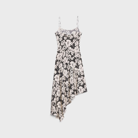 Women's Slip Asymétrique Dress - Craie/Noir