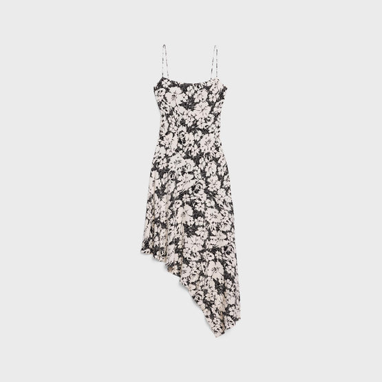Women's Slip Asymétrique Dress - Craie/Noir