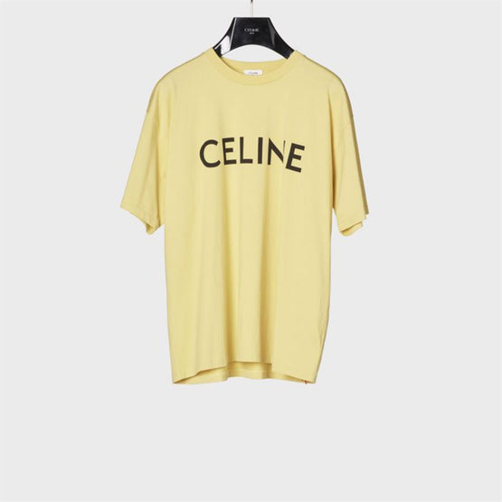Men's Loose Celine T-Shirt - Vintage Yellow/Black