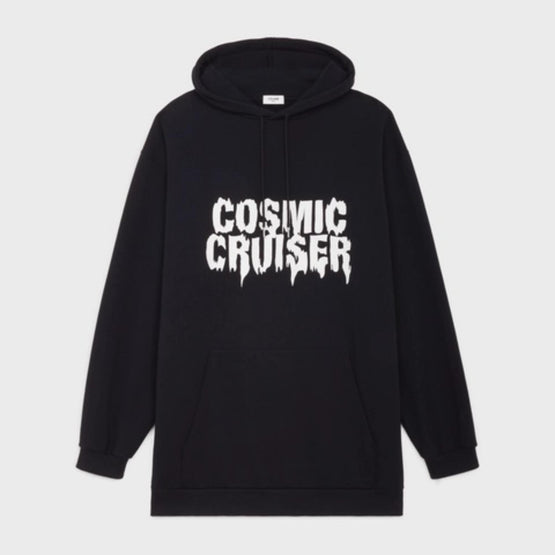 Men's Hoodie Oversize Cosmic Cruiser - Black/White