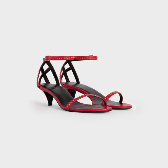 Women's 45 Celine Sharp Sandals - Red