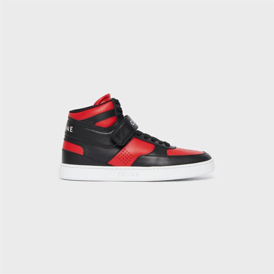 Men's Ct-03 High Sneakers w/ Scratch - Black/Red