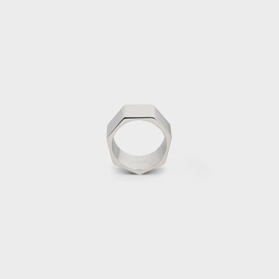 Men's Heptagon Ring - Silver