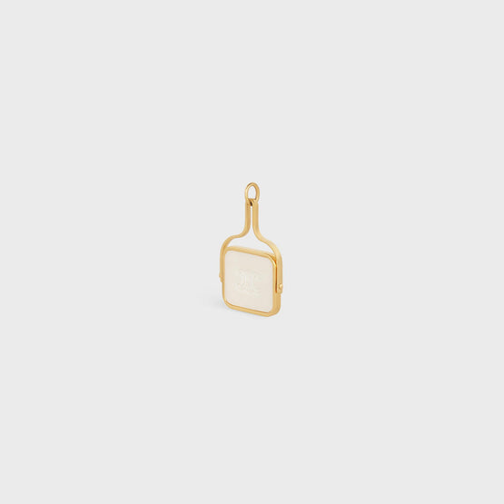 Women's Signet Pendant - Gold/Cream