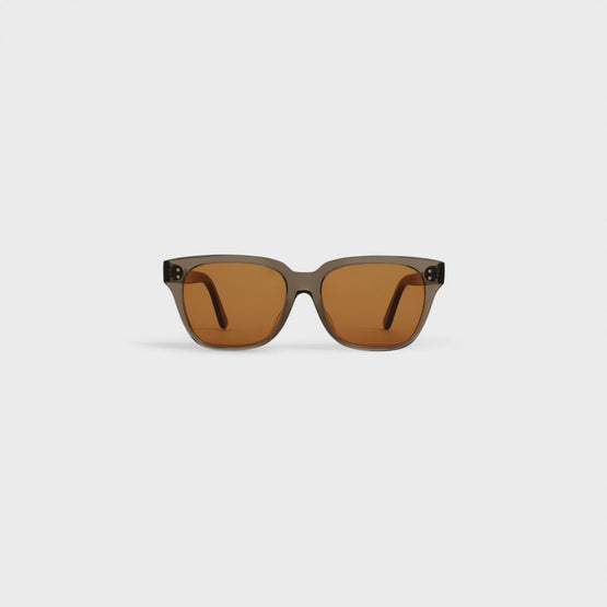 Men's Black Frame 04 Sunglasses - Transparent Grey