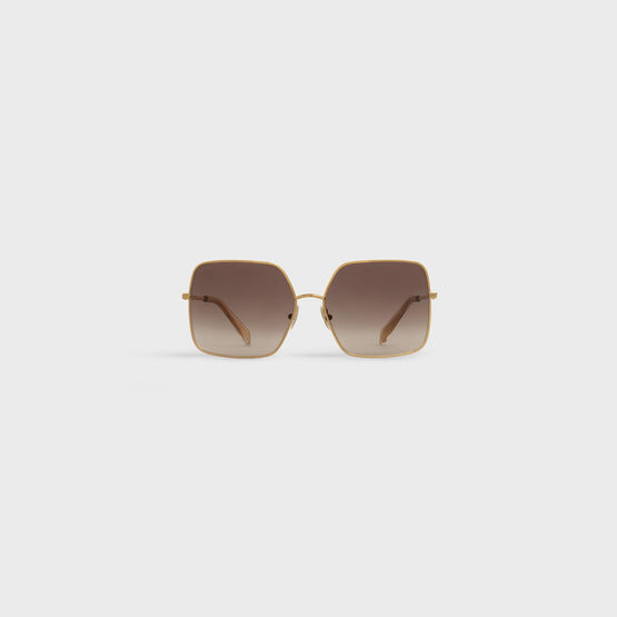 Women's Metal Frame 09 Sunglasses - Gold/Gradient Grey