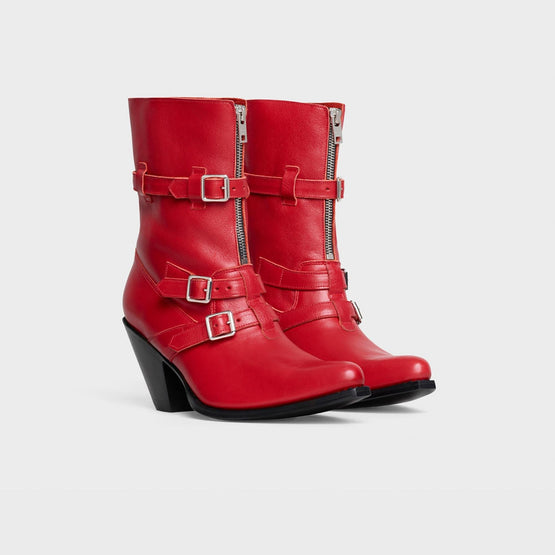 Women's 80 Celine Medium Berlin Boots - Red