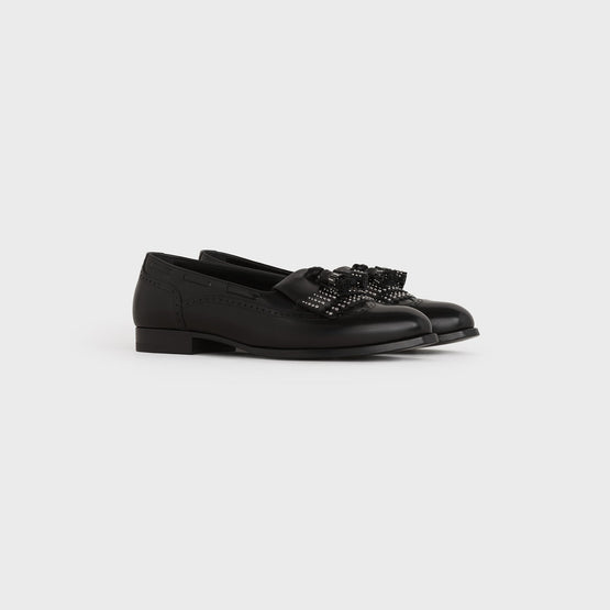 Women's 20 Abingdon Studded Slippers w/Tassels - Black