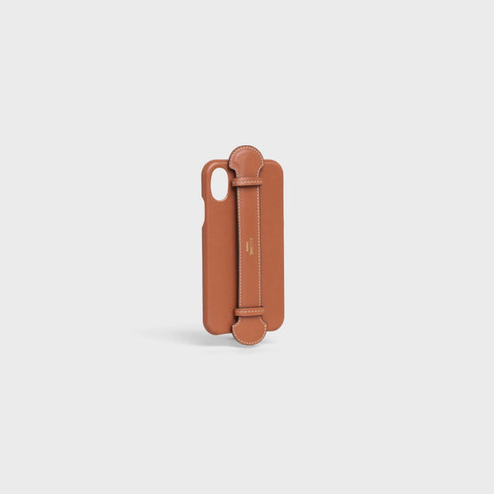 Women's iPhone X/XR Case with Strap - Tan