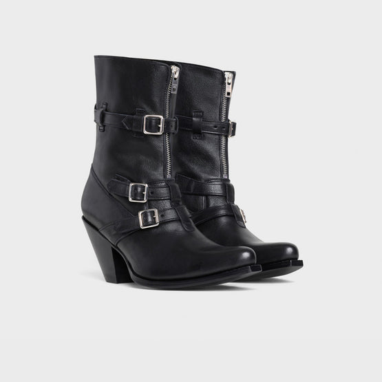 Women's 80 Celine Medium Berlin Boots - Black