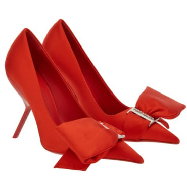 Pump With Asymmetric Bow - Ladies - Red