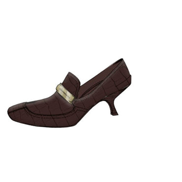Kitten Heel Loafer With New Vara Buckle - Ladies - Testa Di Moro