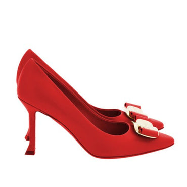 New Vara Plate Pump - Nappa - Flame Red