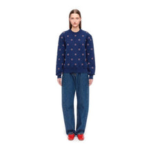 Crew Neck Sweatshirt - Ladies - Navy Blue