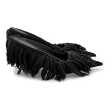 Fringed Eva Mule - Ladies - Black