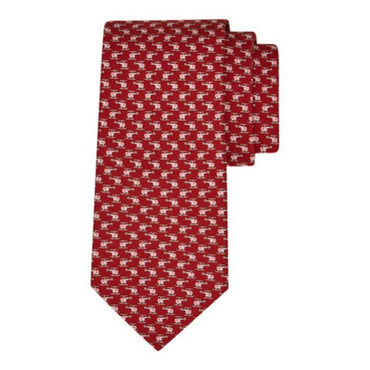 Print Tie - Men - Wine Red