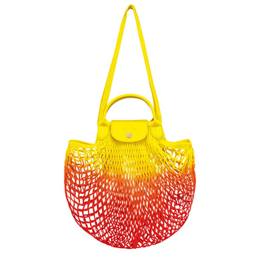 Le Pliage Filet L Mesh bag - Yellow/Orange