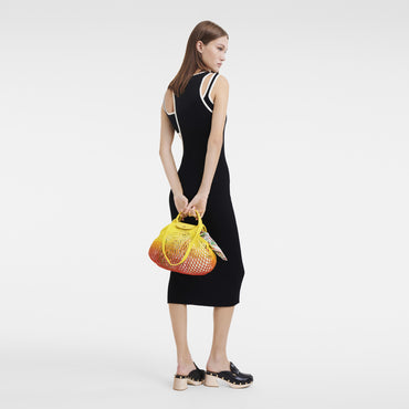 Le Pliage Filet L Mesh bag - Yellow/Orange