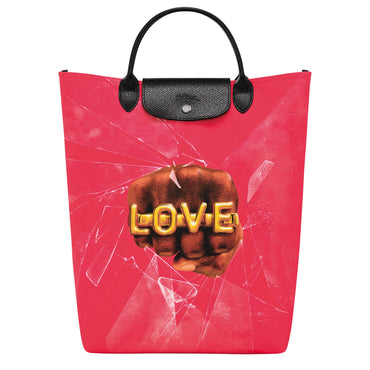 Longchamp x ToiletPaper M Tote bag - Red