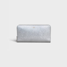 Large Zipped Wallet - Silver