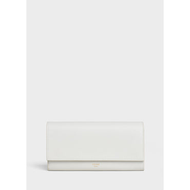 Large Flap Wallet - White