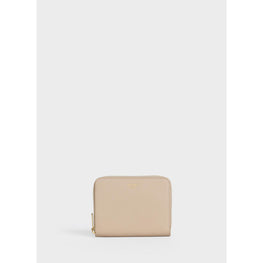 Women Compact Zipped Wallet - Nude