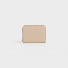 Women Compact Zipped Wallet - Nude