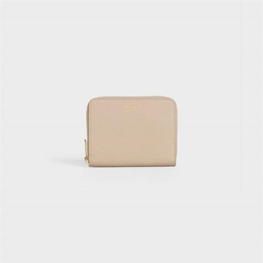Compact Zipped Wallet - Nude