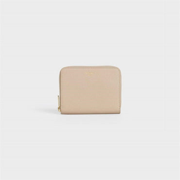 Compact Zipped Wallet - Nude
