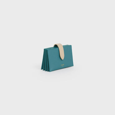 Accordion Card Holder - Prussian Blue/Nude