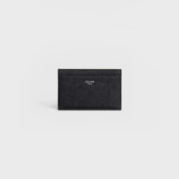 Essentials Slg Card Holder Grained Calfskin - Black