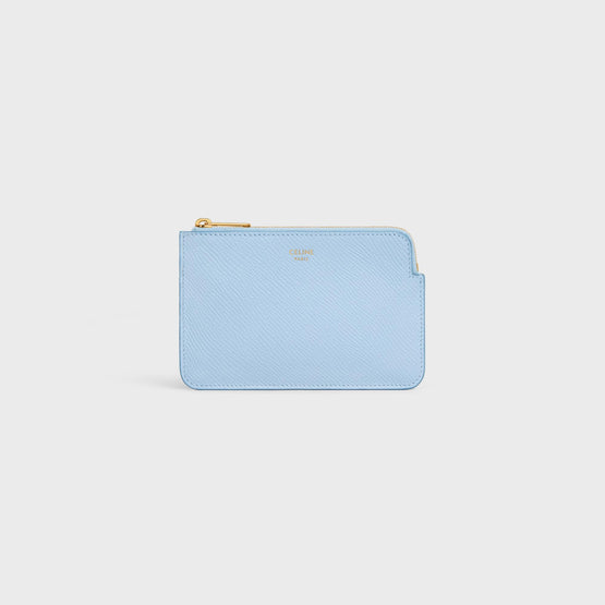 Women Coin & Card Pouch With Hook - Light Blue