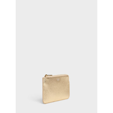 Coin & Card Pouch With Hook - Gold
