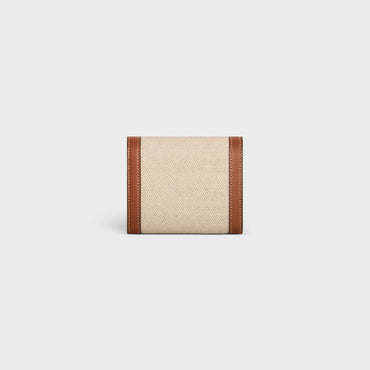 Triomphe Small Flap Wallet - Natural/Tan