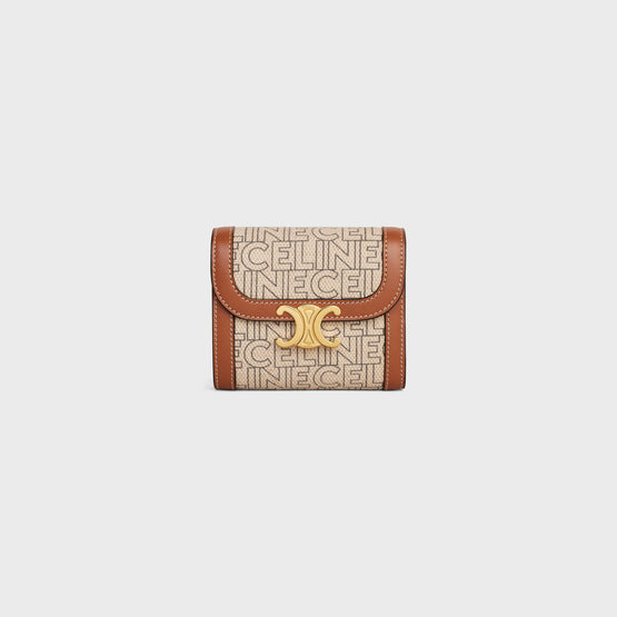 Women Small Flap Wallet - Natural/Tan