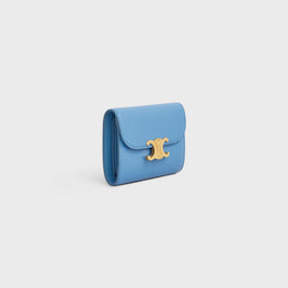 Women Small Flap Wallet - Azure