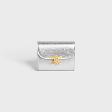 Small Flap Wallet - Silver