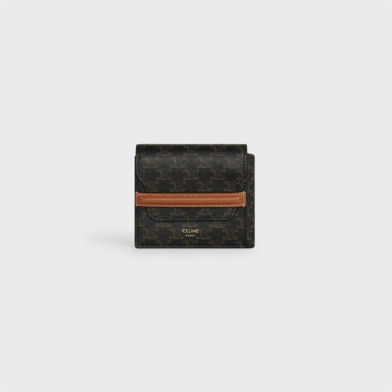 Men Flap Origami Wallet - Tan