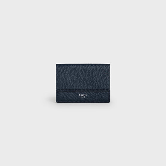 Men Folded Compact Wallet - Navy Blue