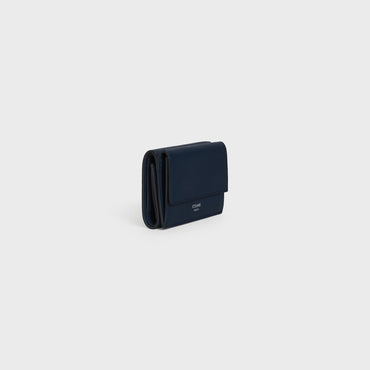 Folded Compact Wallet - Navy Blue