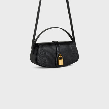 Tabou Slg Clutch On Strap Lizard - Black