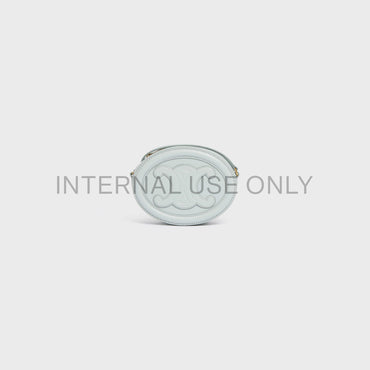 Crossbody Oval Purse - Soft Blue