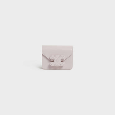 Card Holder On Chain Leather - Powder